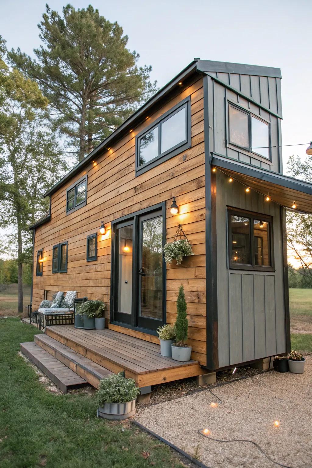 A fusion of design styles personalizes and enriches the compact dwelling experience.