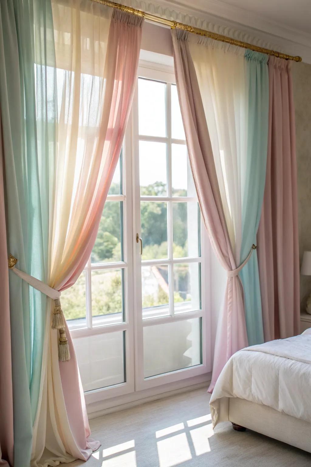 Stylish window coverings offer privacy and grace to your bedroom.