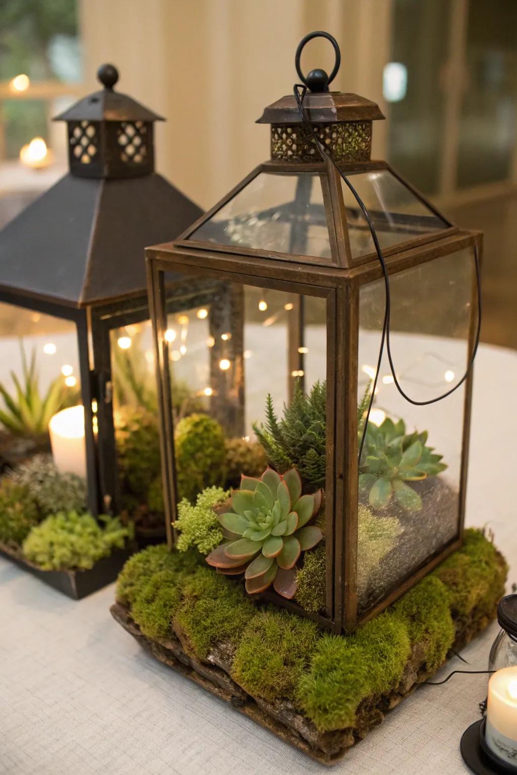 Luminaries adorned with spring constituents infuse sophistication into any expanse.