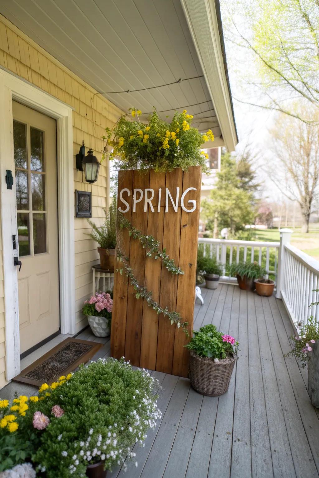 A seasonal signifier contributes a personalized and amicable attribute to your veranda.