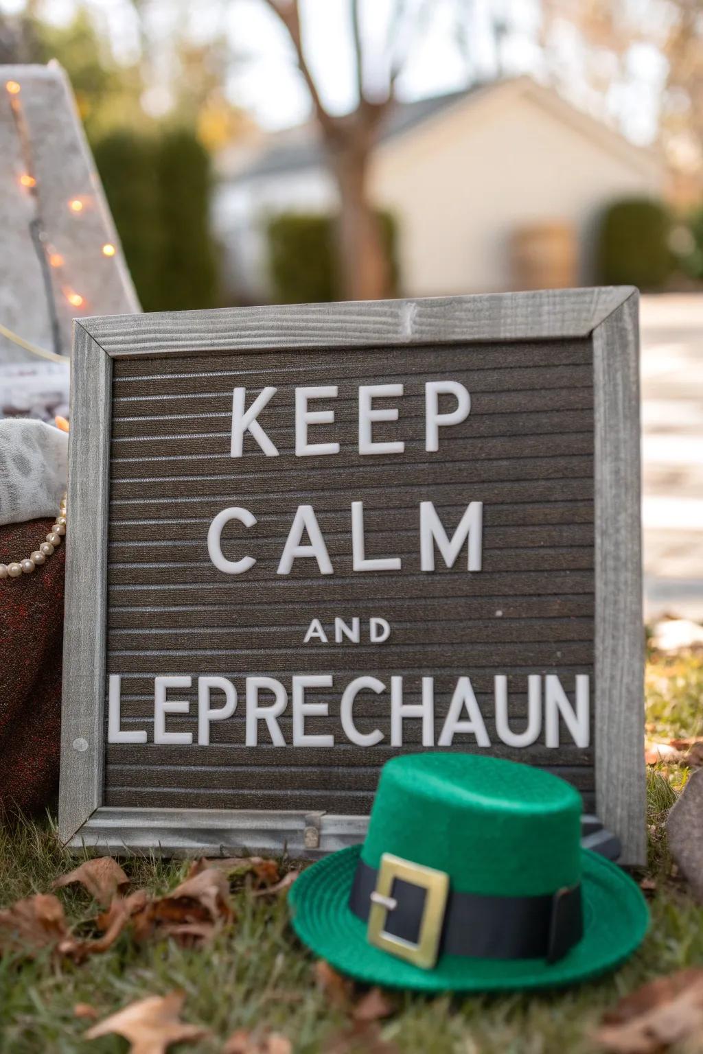 A fun and festive spin on a classic phrase for St. Patrick's Day.