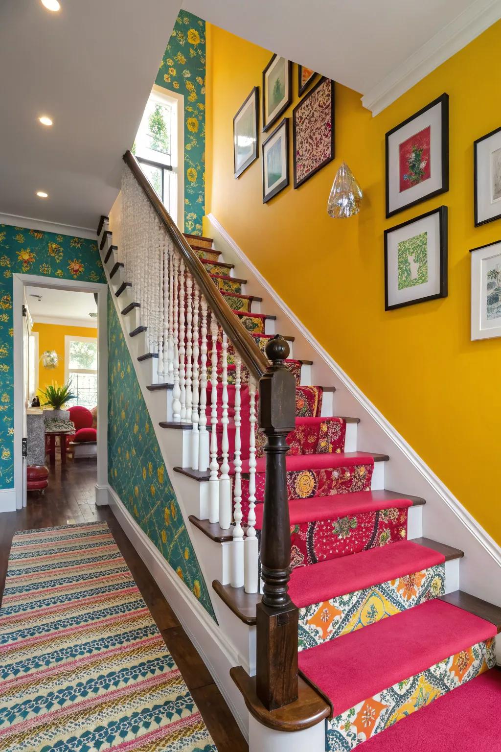 Create a statement via striking accent tones.