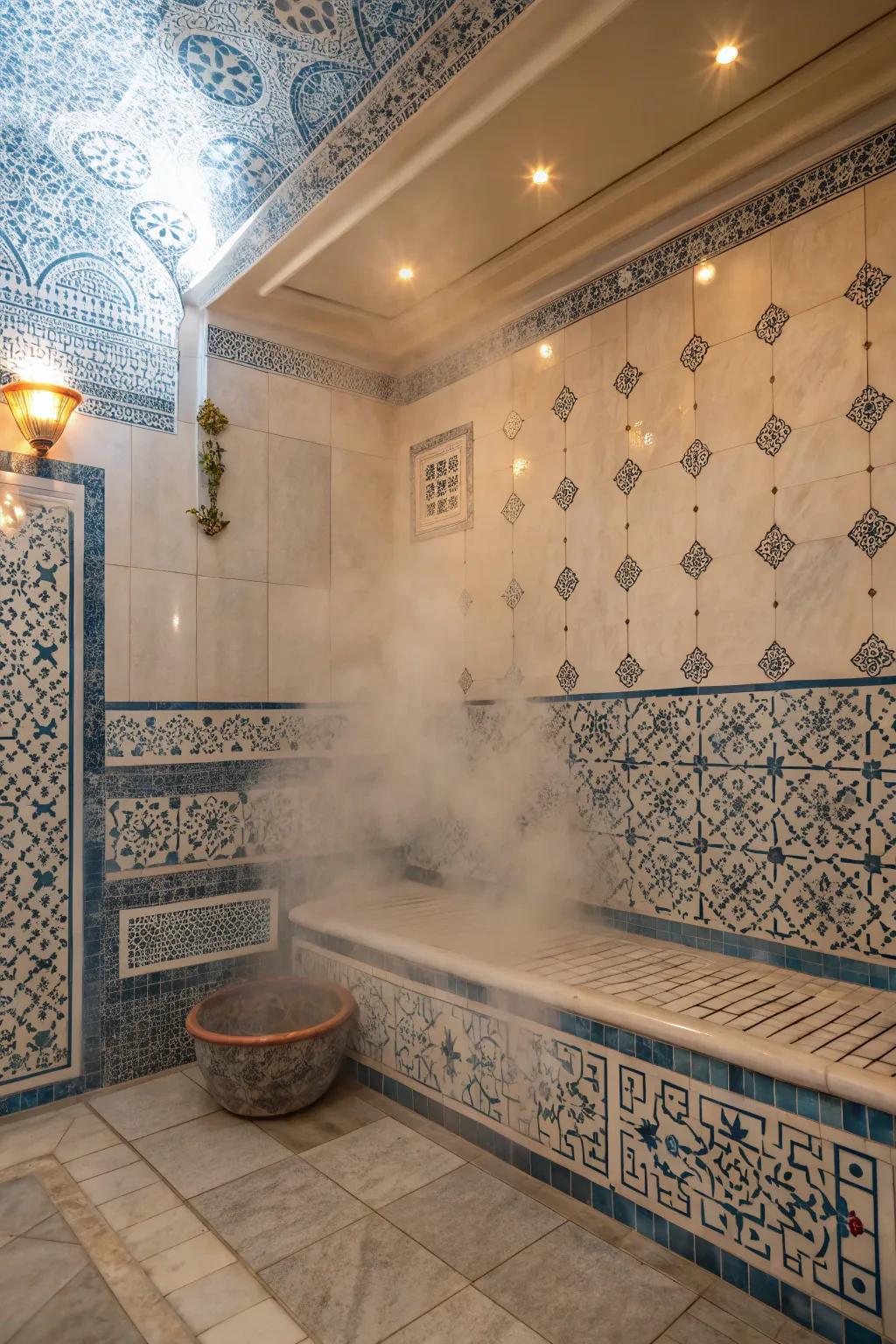 Decorative surfaces enrich the character and aesthetic value of steam facilities.
