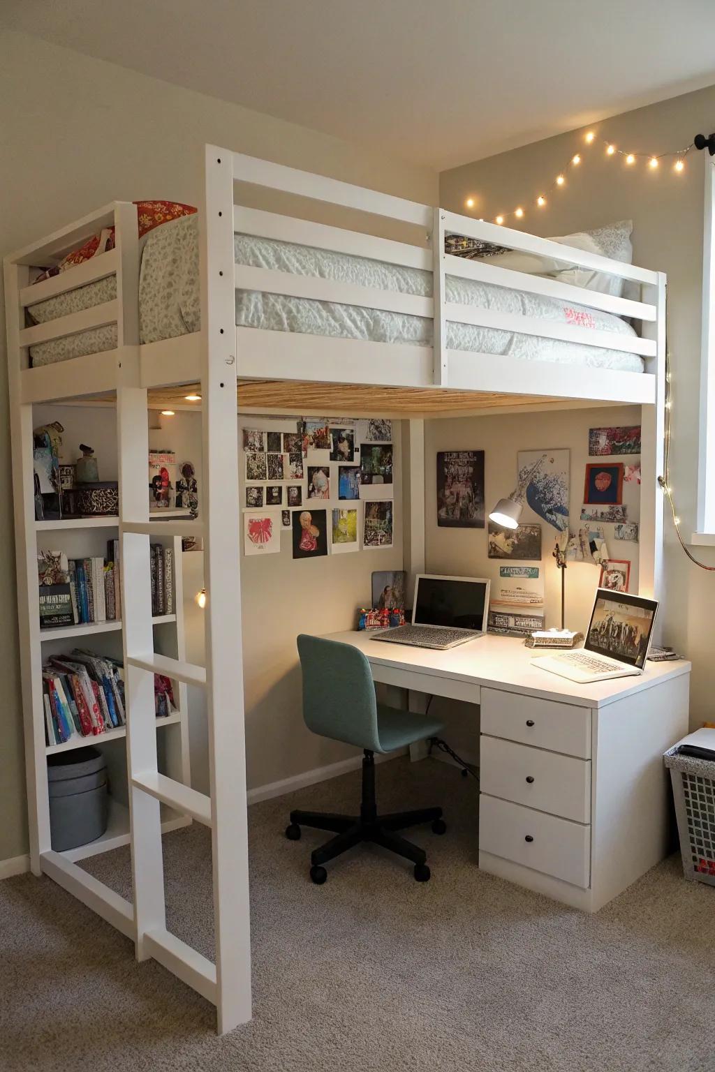 Multipurpose furniture maximizes space and functionality.