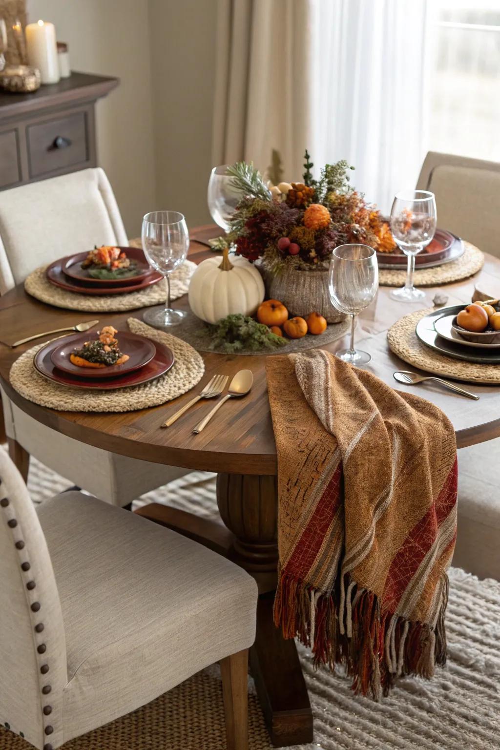 Comfortable textiles ensure a cozy atmosphere.