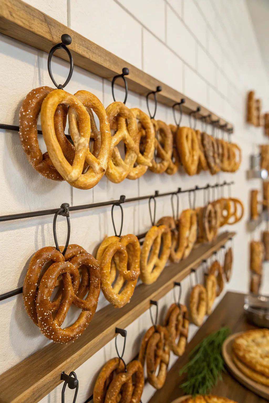 A rolled bread showcase infuses a distinctive snack exhibition.