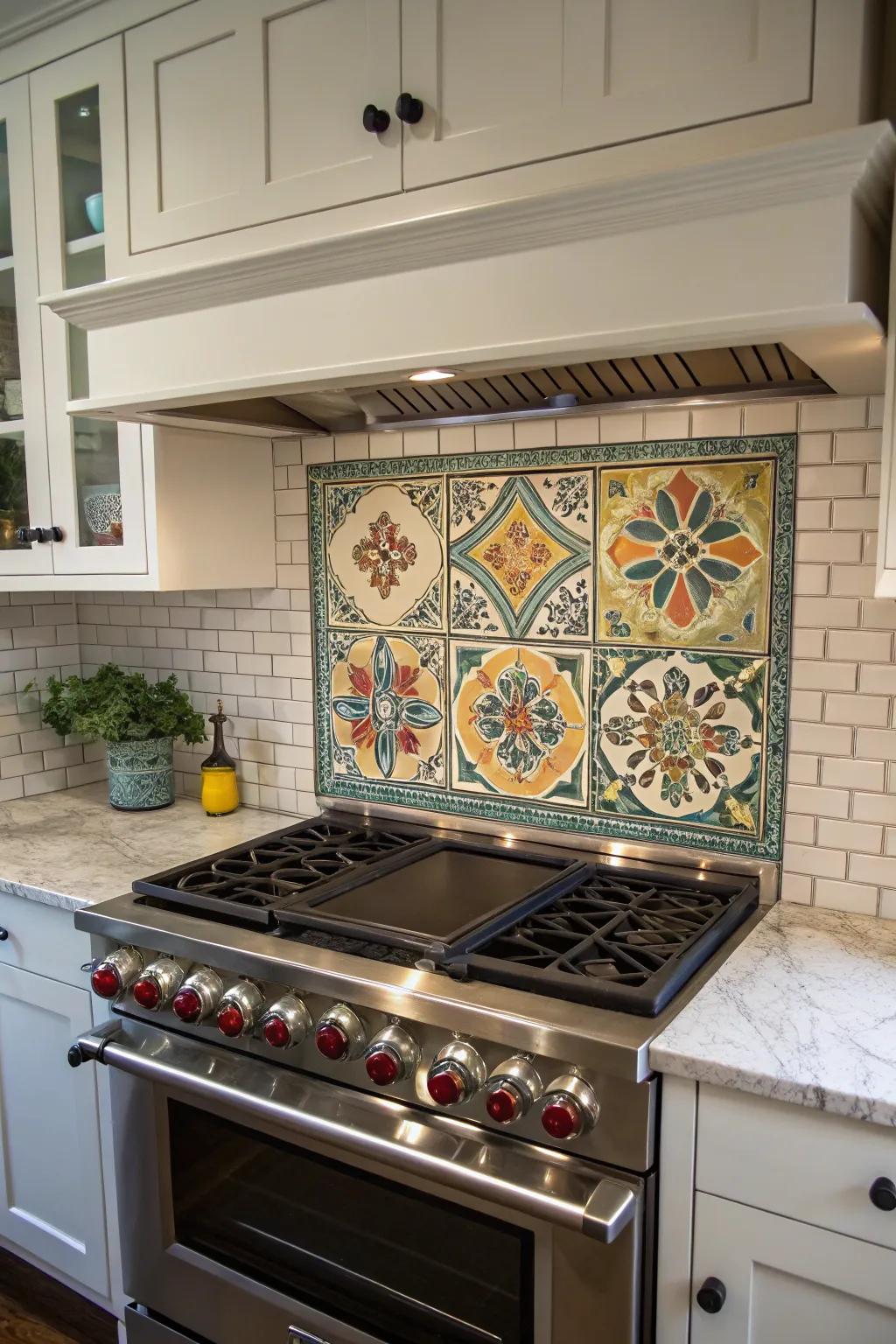 Custom paintings transform your splash-guard into a personal canvas.