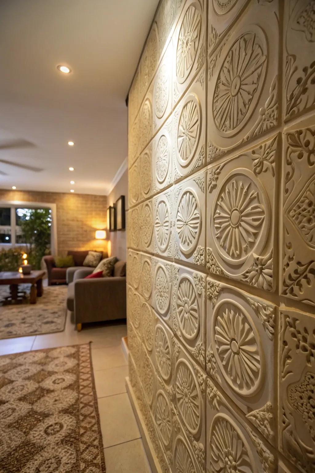 Craft depth and intrigue using textured tiles.