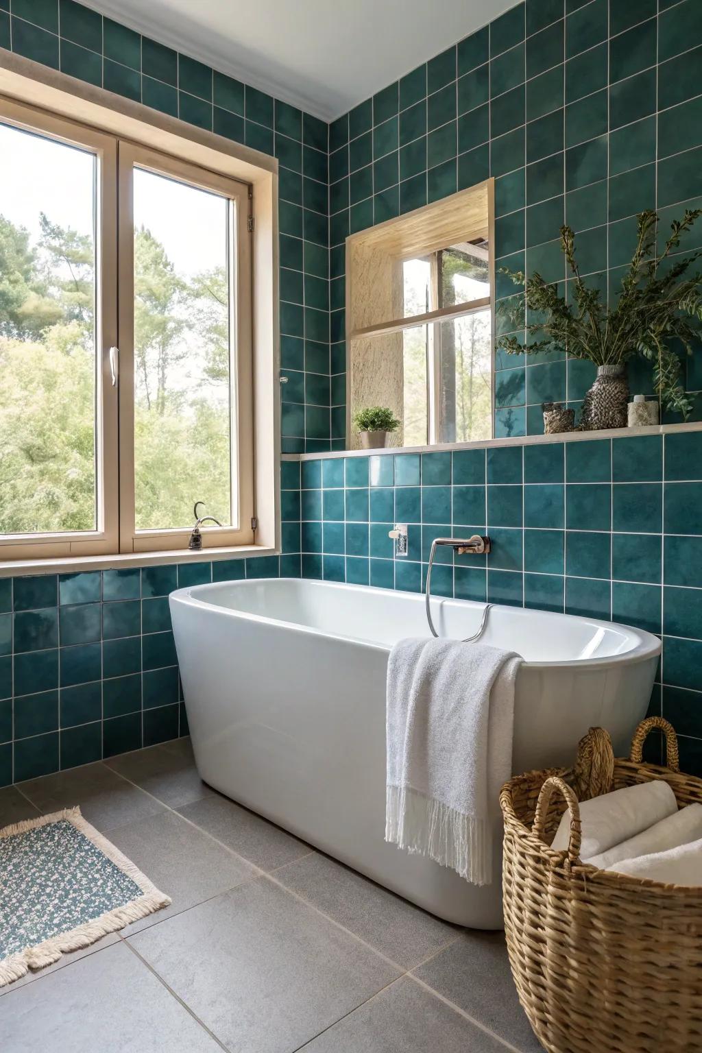 Convert your bathroom into a sanctuary of minimalist magic utilizing expansive surfaces—where sleek design encounters striking beauty.