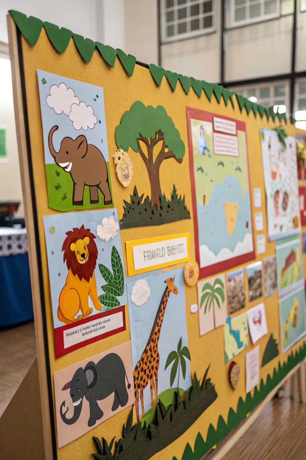 An animal-themed board showcasing diverse habitats.