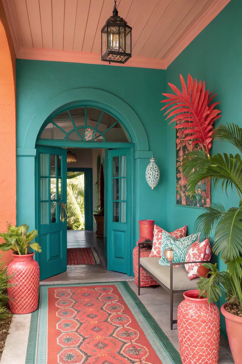 A vibrant spectrum infuses energy into your entryway.
