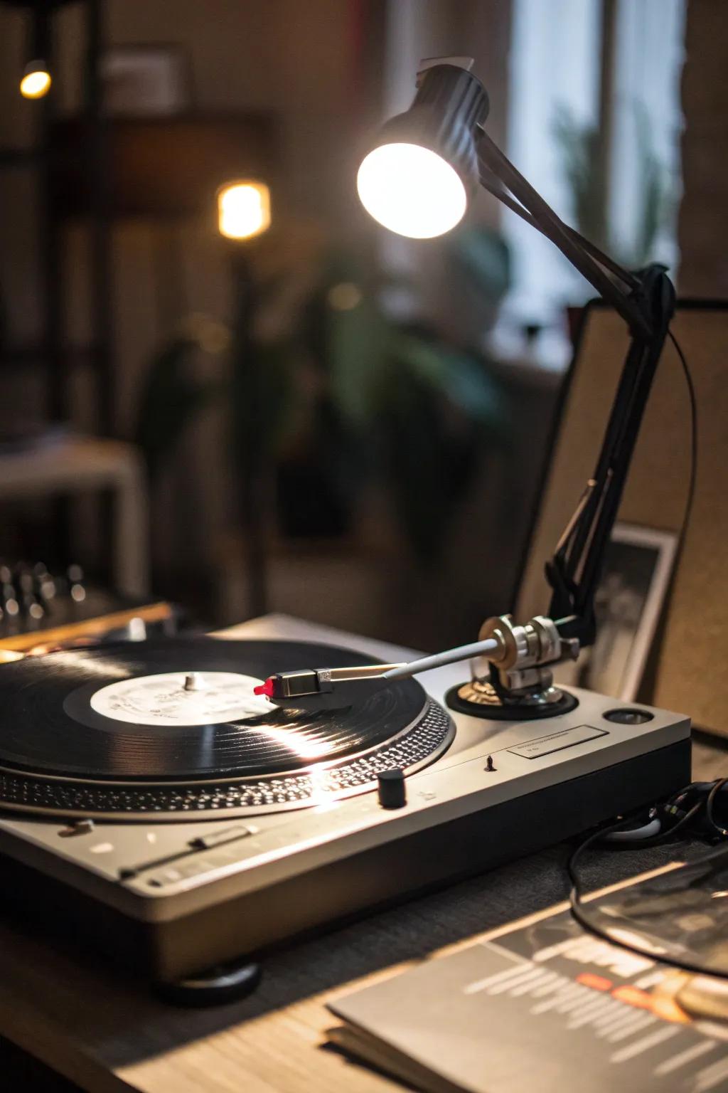 Job lighting offering practical illumination for record managing.