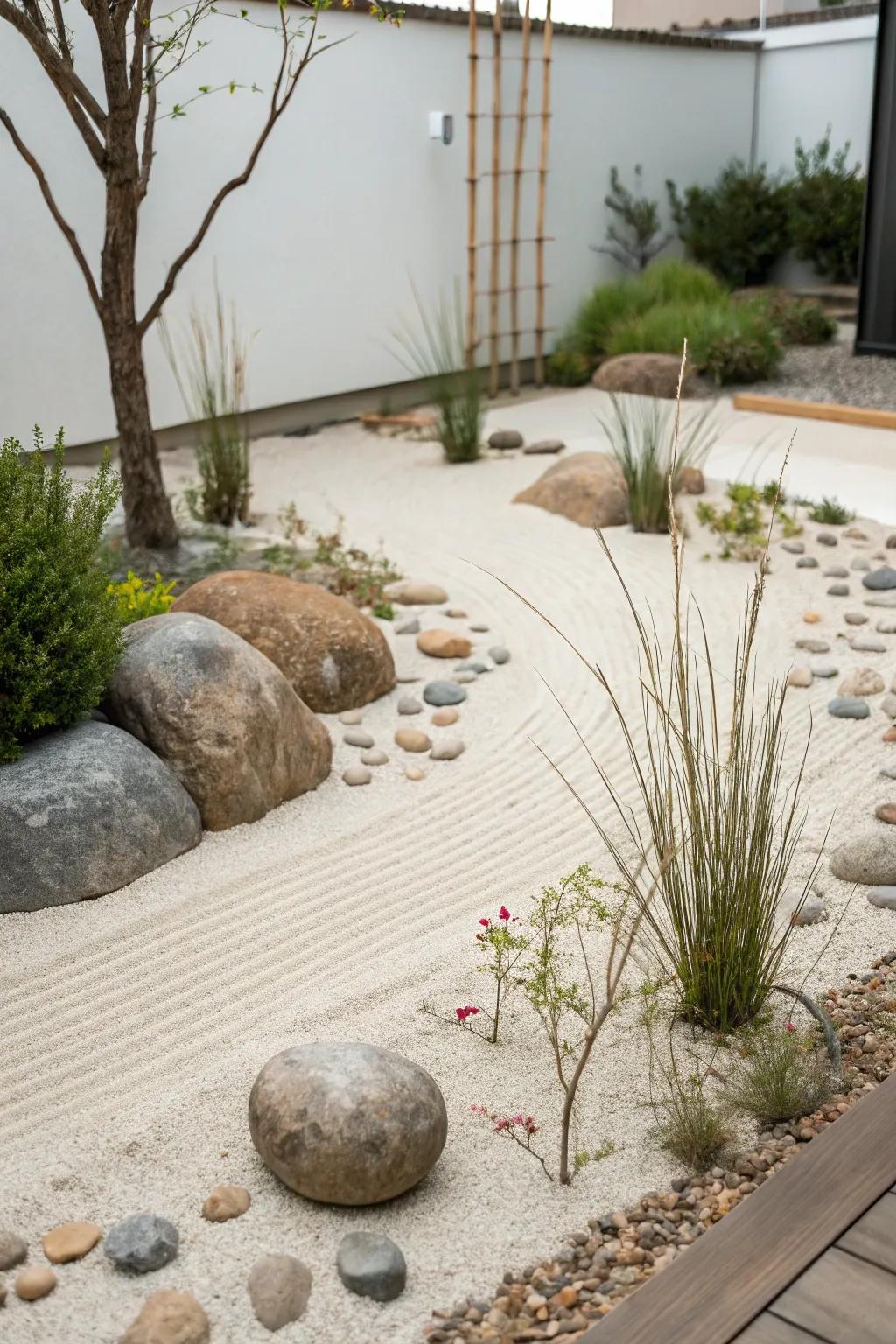 Embrace simplicity in a minimalist garden design.