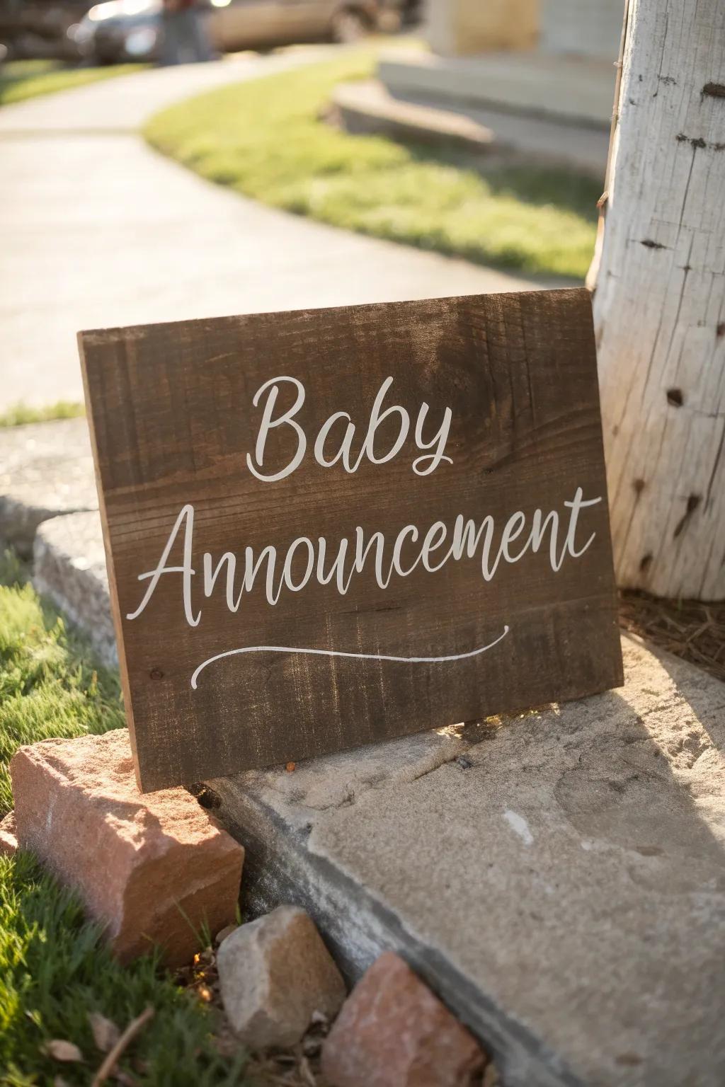 Wooden markers offer a rustic and charming touch.