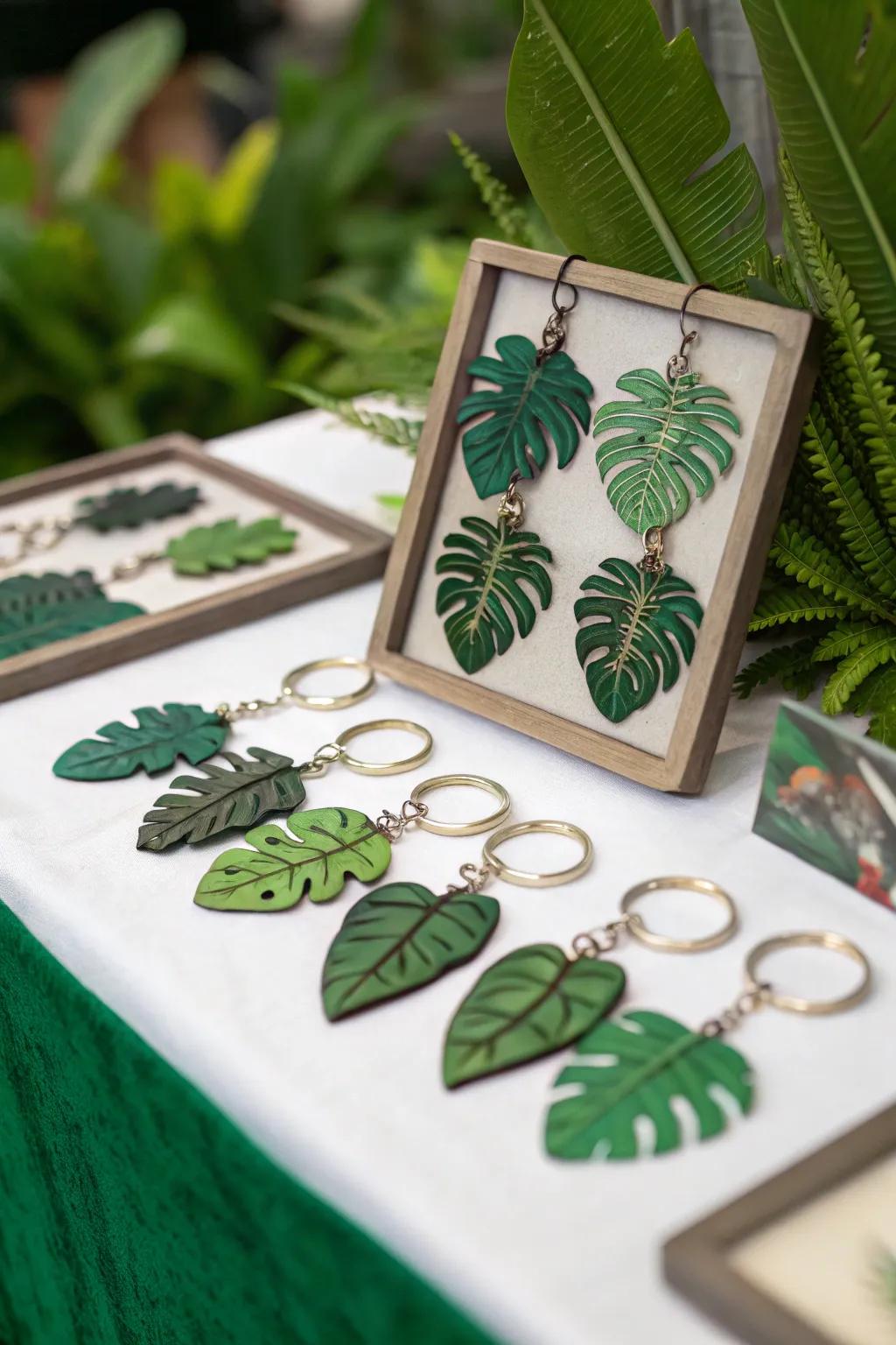 Leafy ornaments constitute a fashionable and utilitarian celebratory memento.