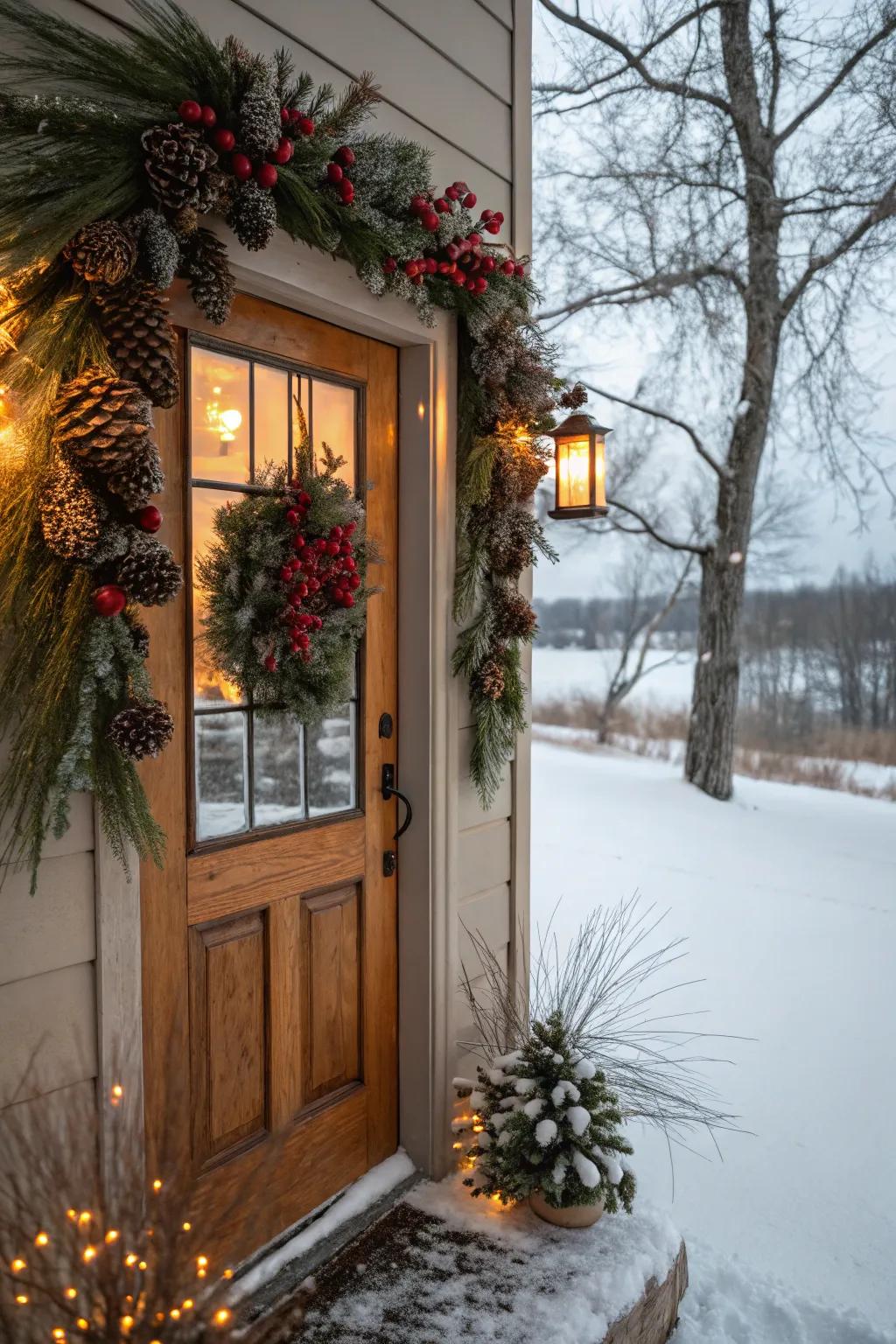 Natural components bring the splendor of winter to your doorstep.