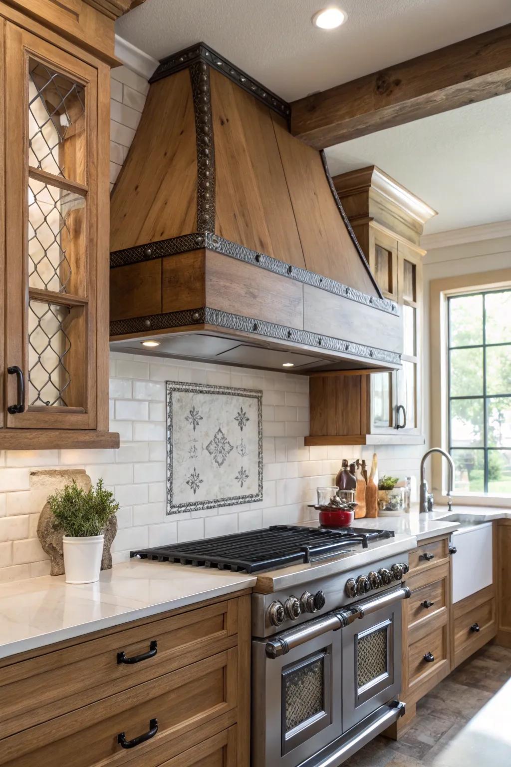 Unite timber with modern components for a contemporary variation.