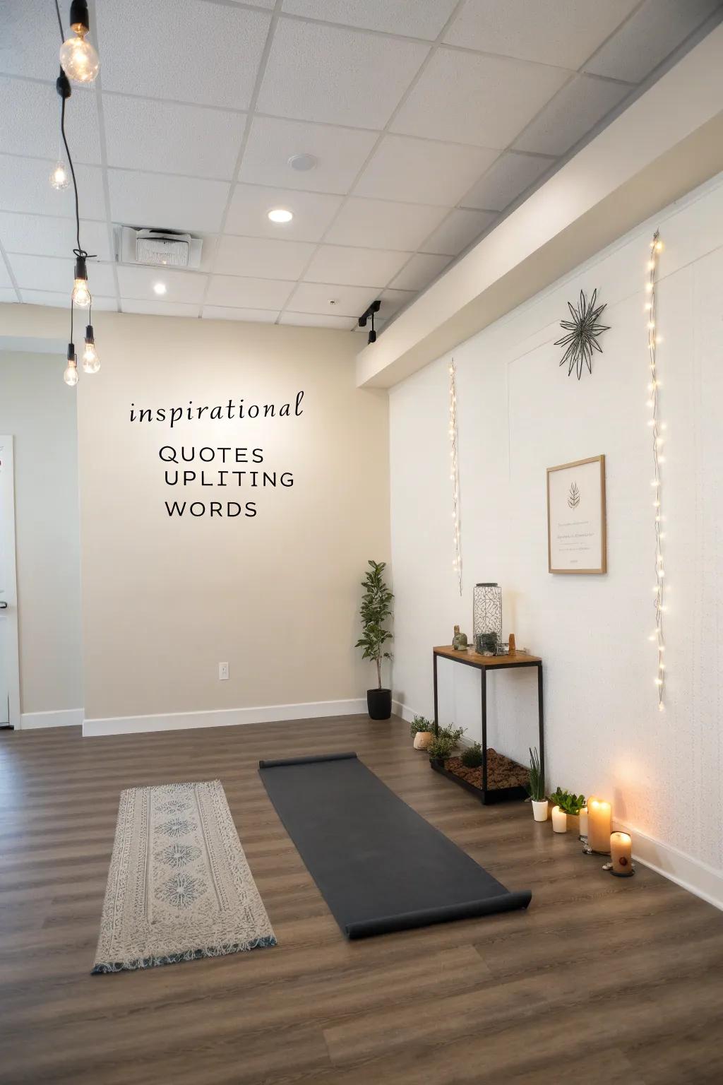 Inspire daily with a wall of motivational quotes and terms.