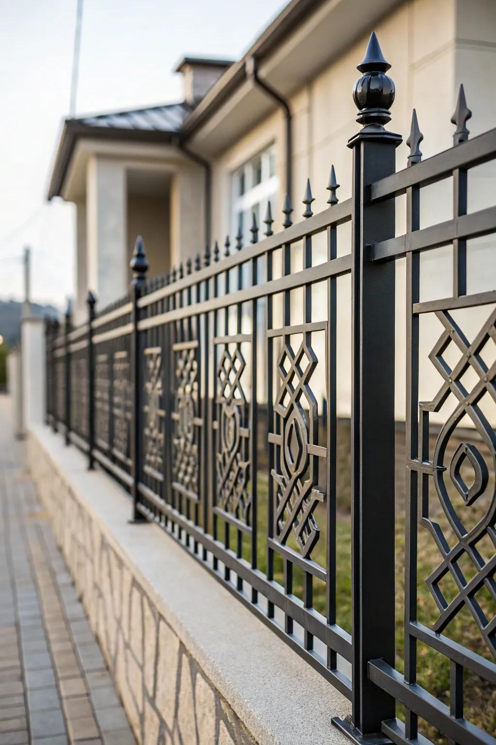 Geometric designs infuse modern sophistication into your outdoor area.