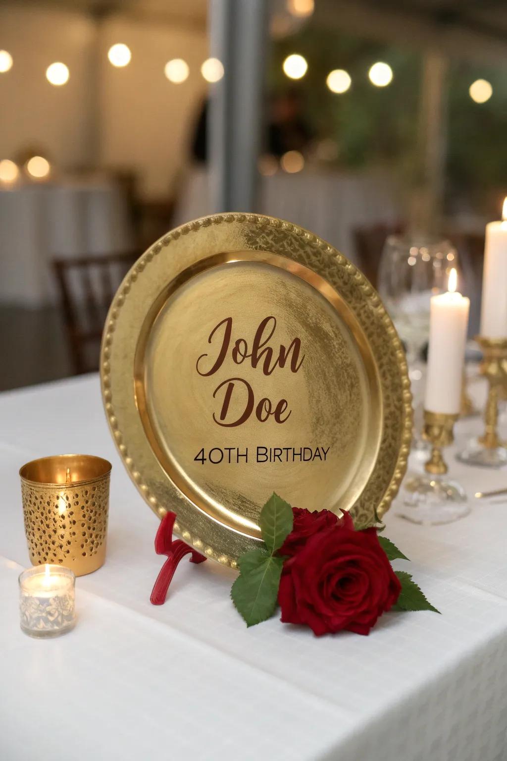 A customized centerpiece that is truly unforgettable.