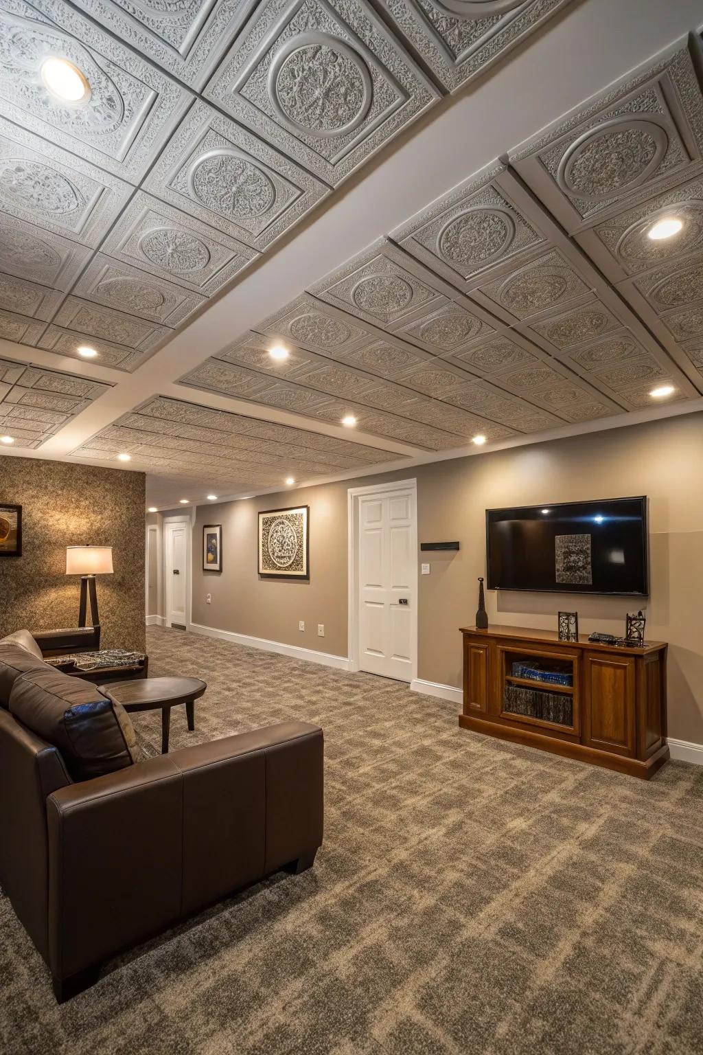 Textured surfaces can add character to your ceiling.