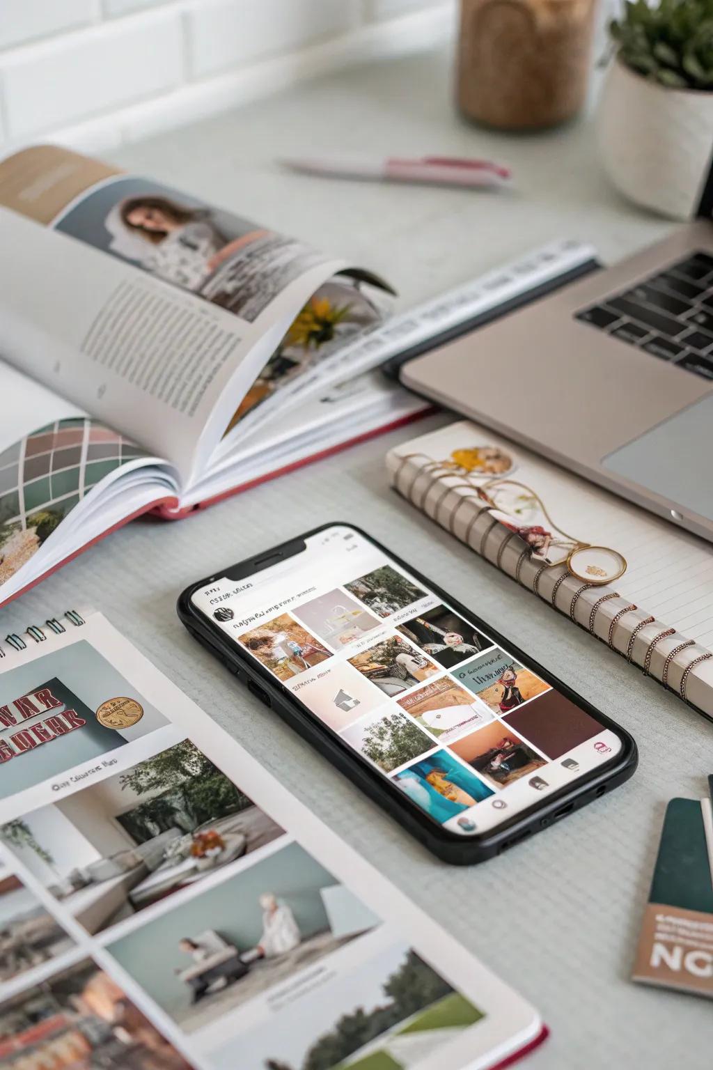 Keep inspiration within reach with a vision board on your interface.