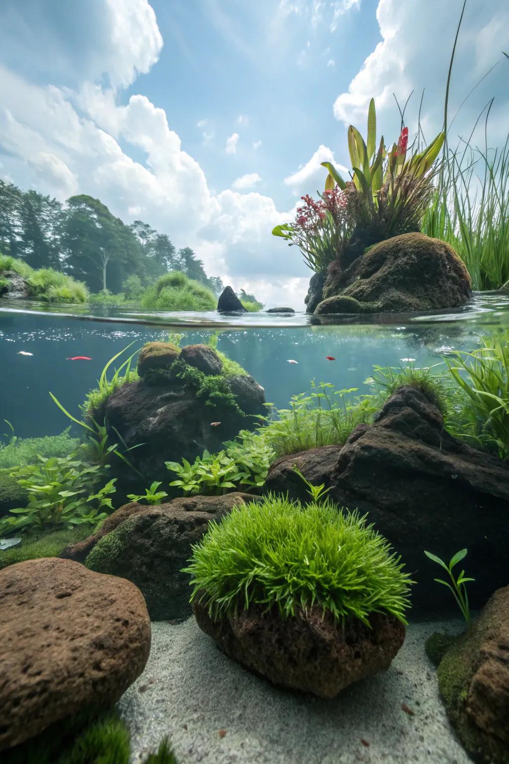 Impart a whimsical touch via gliding islets.