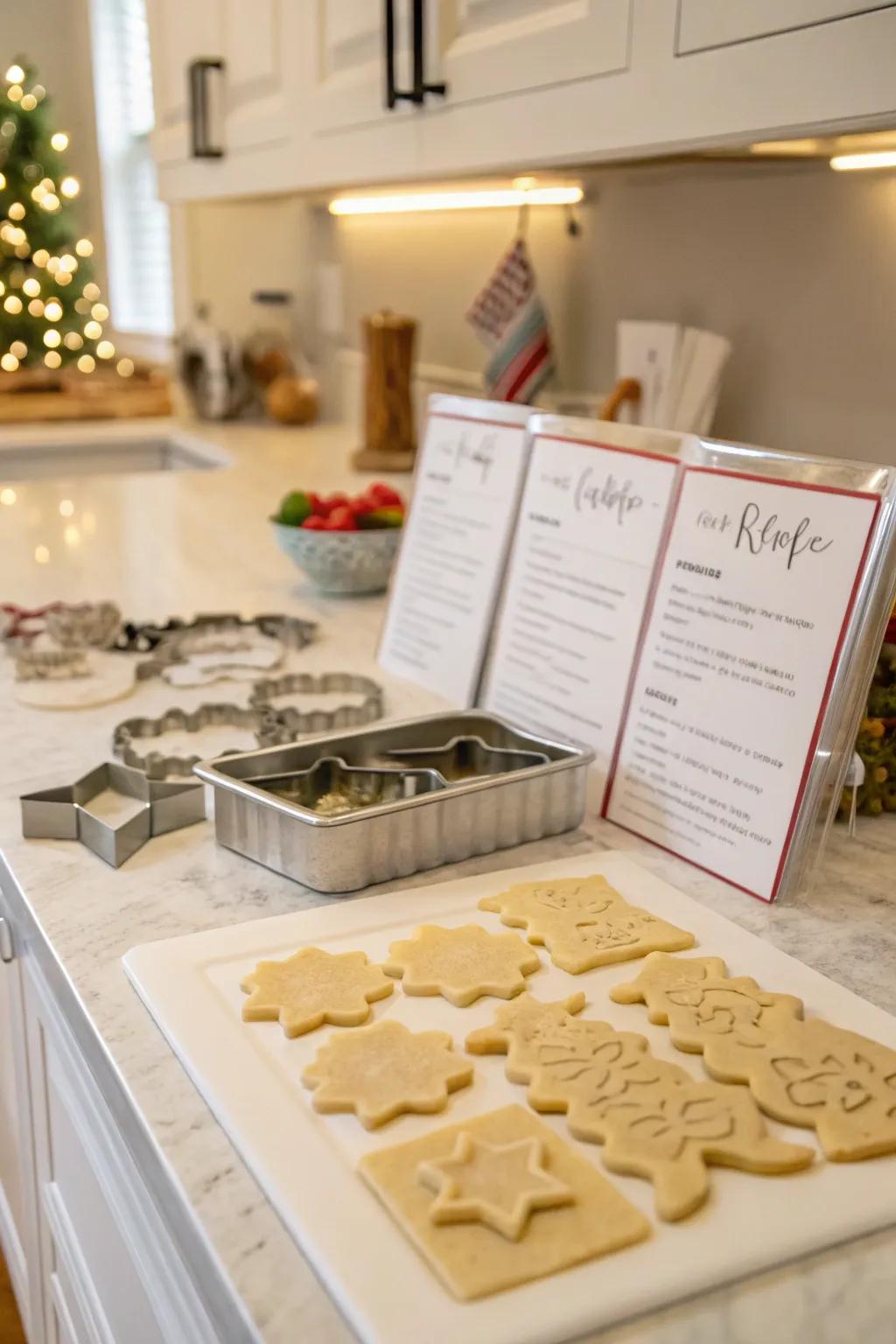 Cookie stamps with recipes inspire sweet creations.