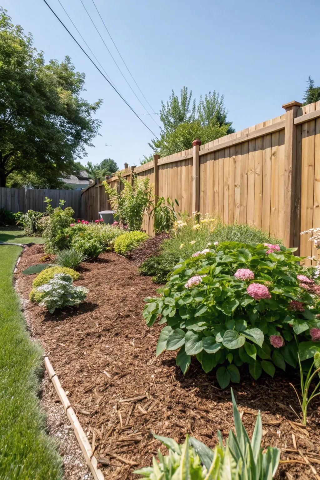Mulch upholds soil vitality while refining aesthetics.