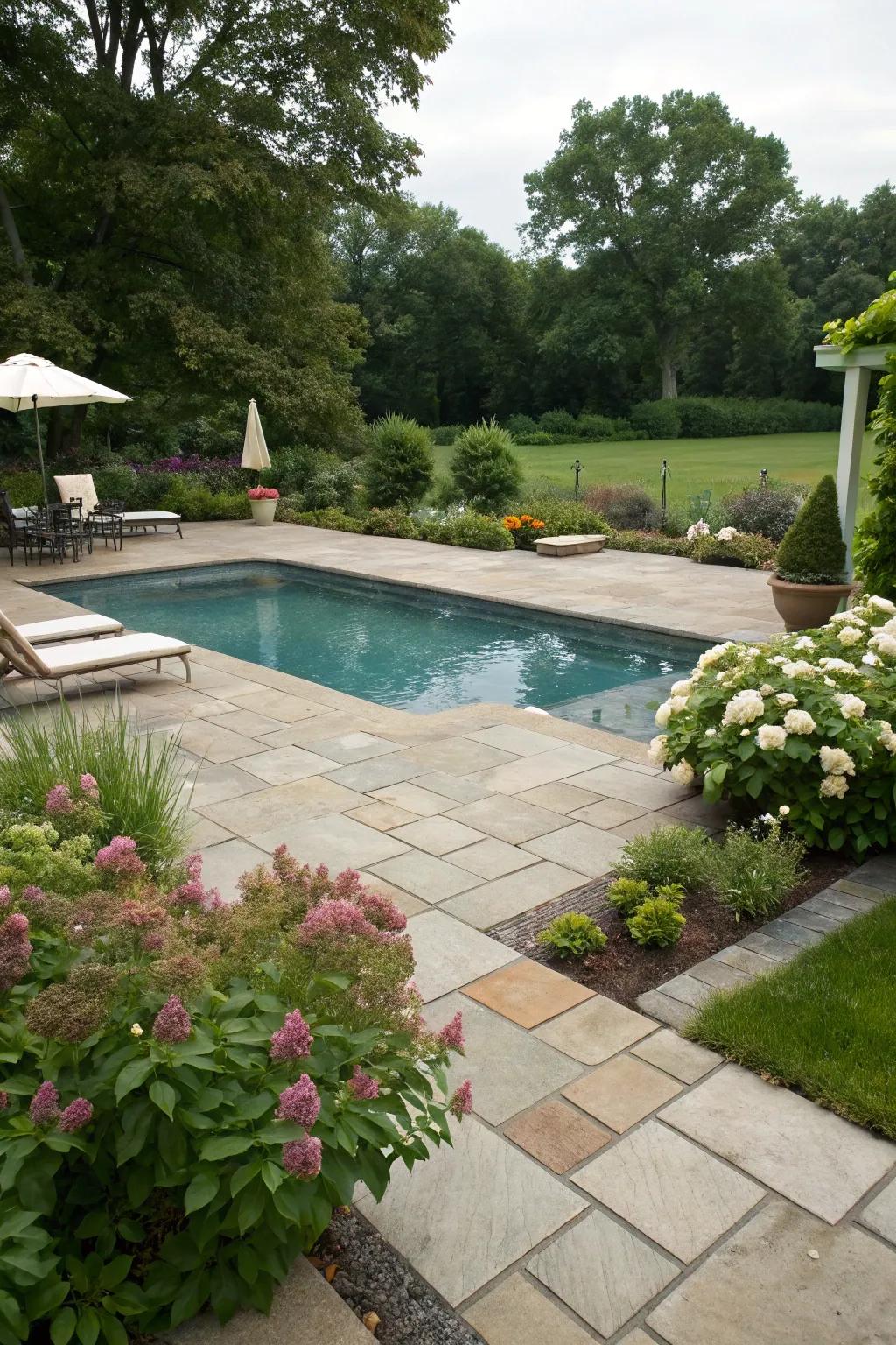 Achieve timeless elegance with stone tile patios.