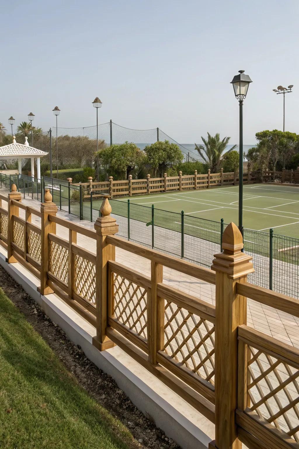 Barriers introduces security and design to your backyard sport court.