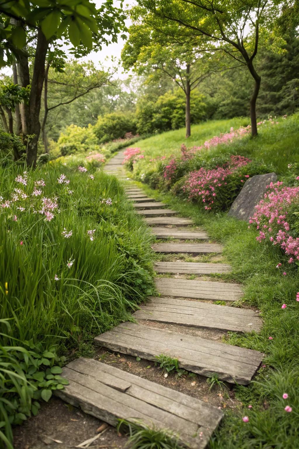 Stones with a wood-like view offer natural charm without the work.