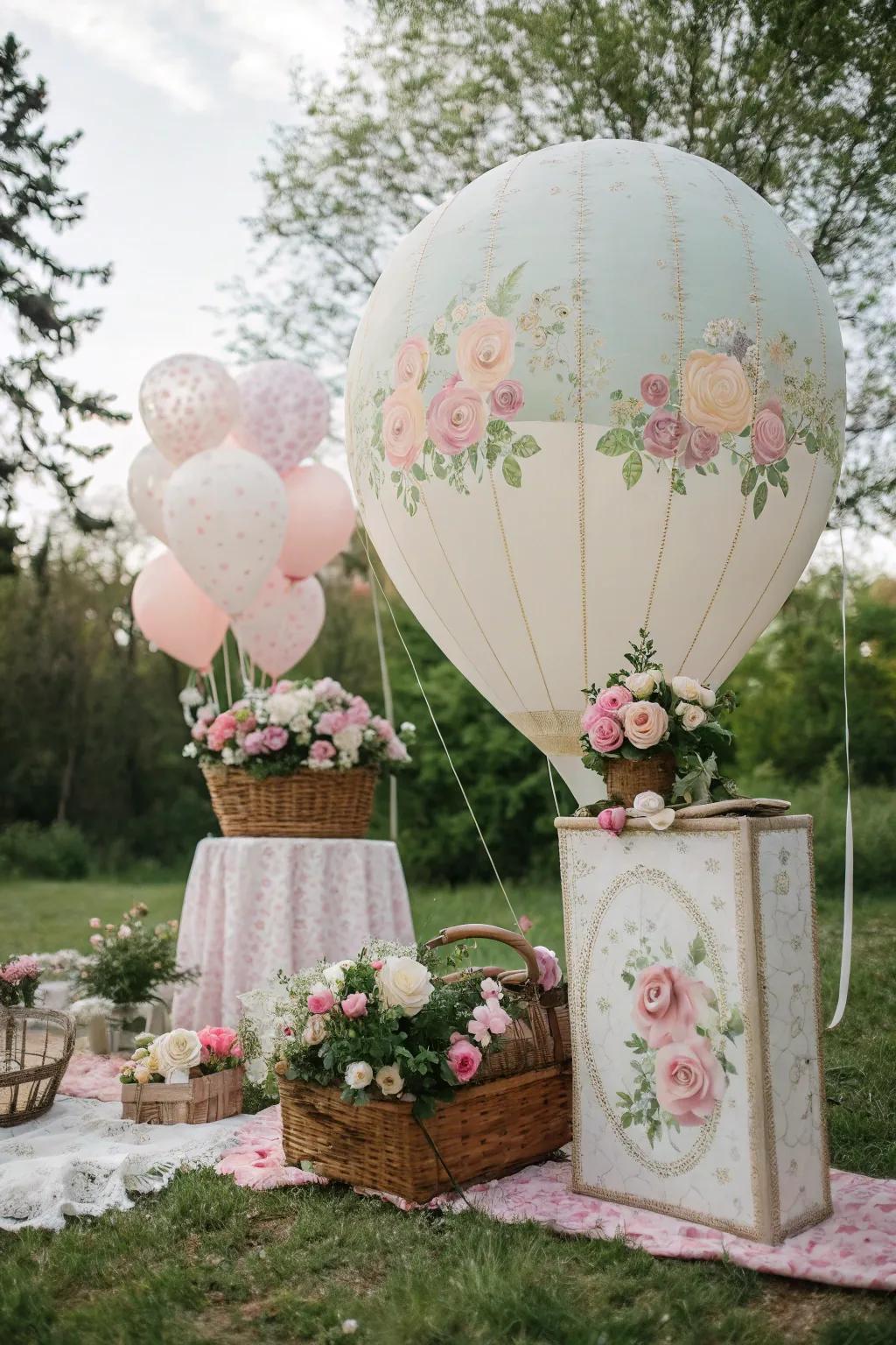A sentimental retro balloon feature that embodies timeless elegance.