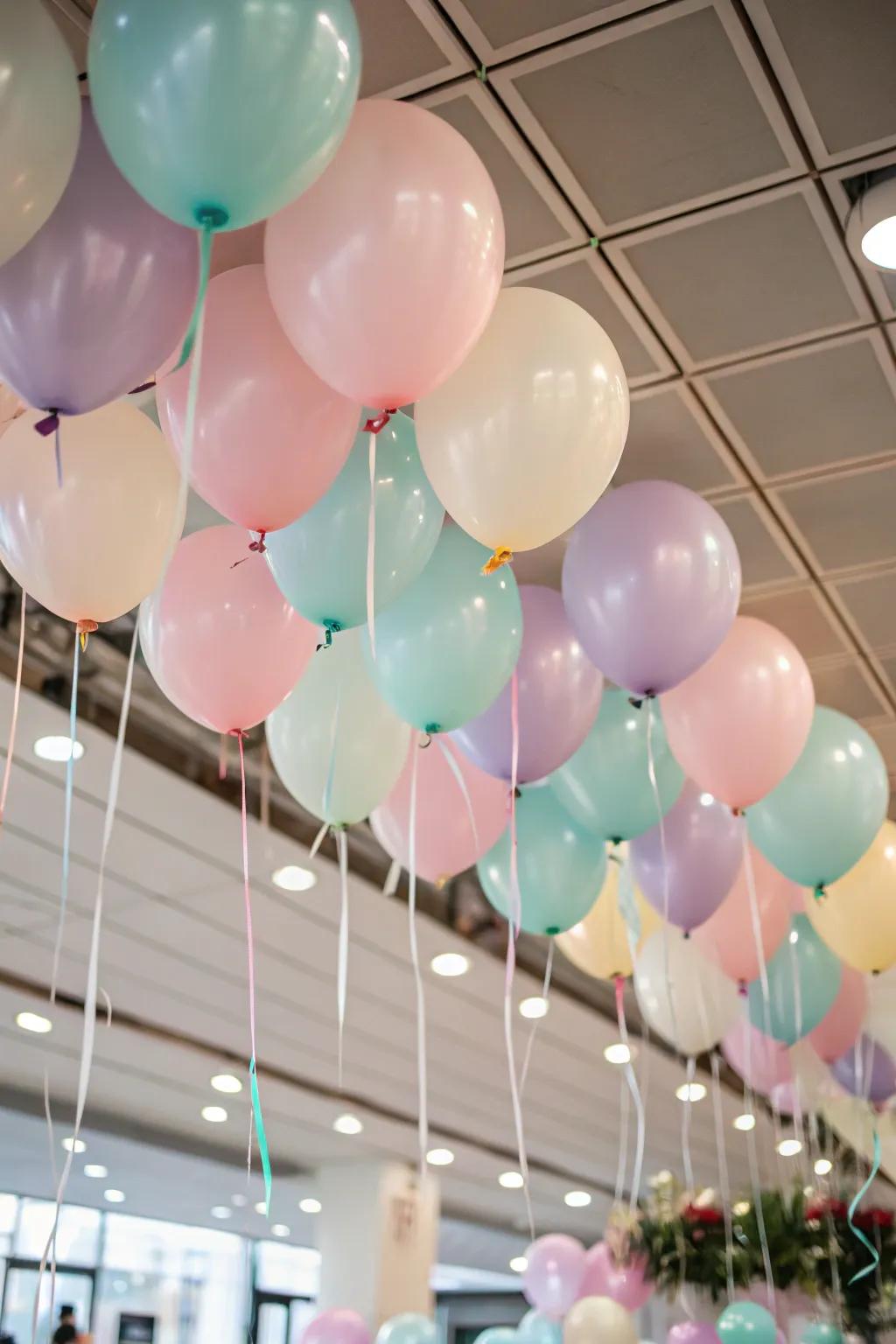 An ethereal sphere ceiling cultivates a fairy tale atmosphere.
