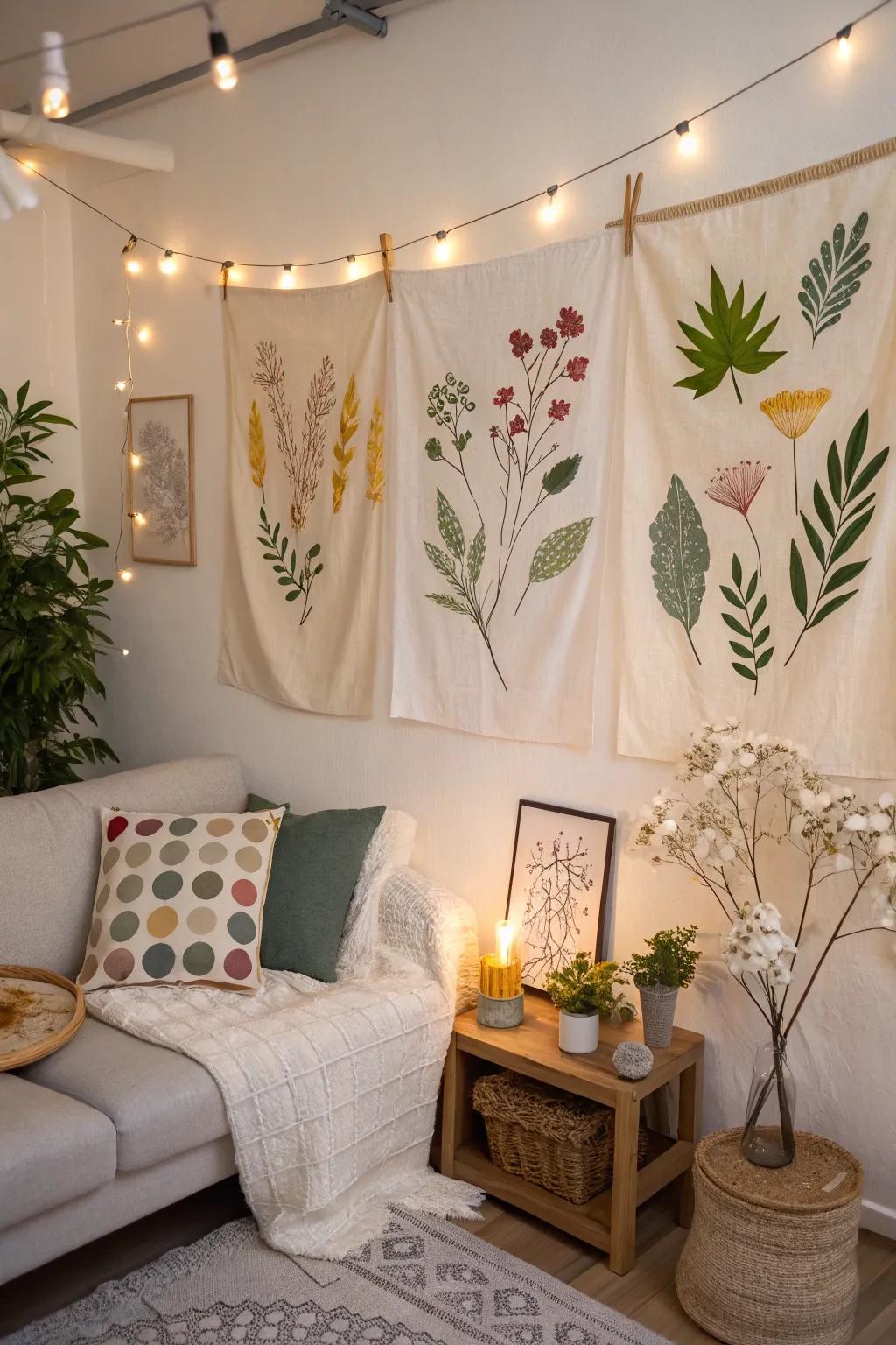 Nature-inspired banners convey calmness and freshness.