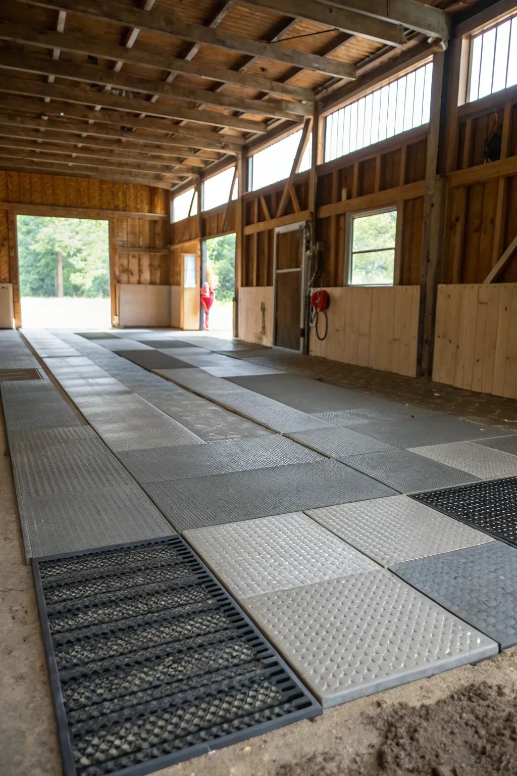 Mixed materials provide a balance of durability and comfort.