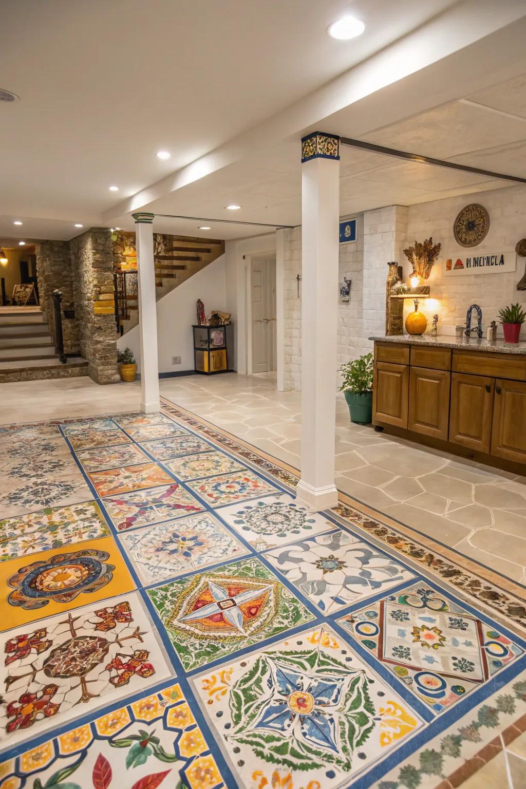 Clay boards provide stylish and custom flooring.