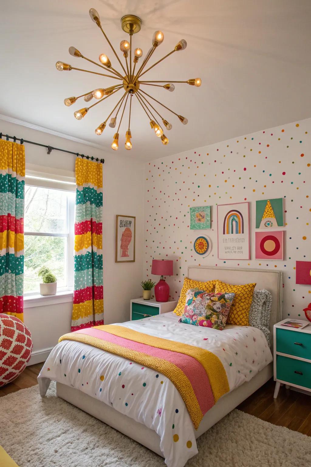 Add whimsy with a sputnik chandelier.
