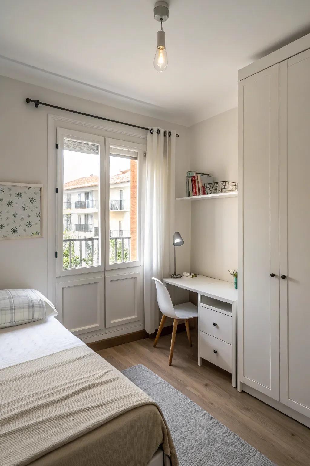 A bedroom that embraces the elegance of understated furnishings.