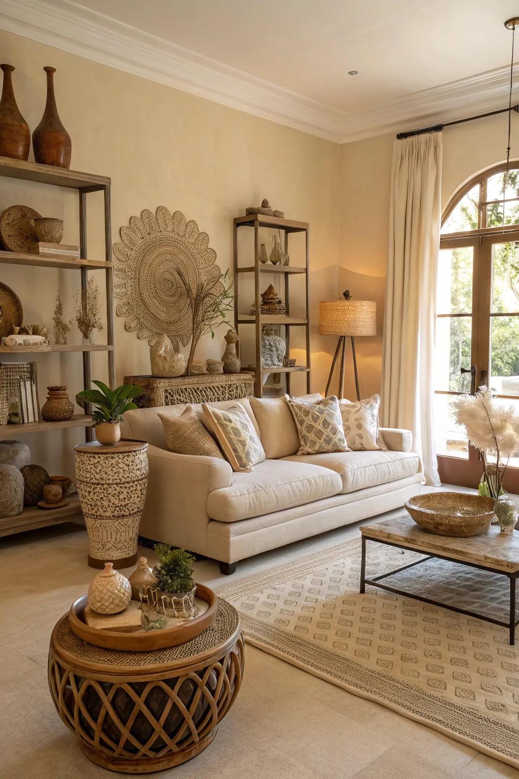 Elegant embellishments enhance the room's appeal.