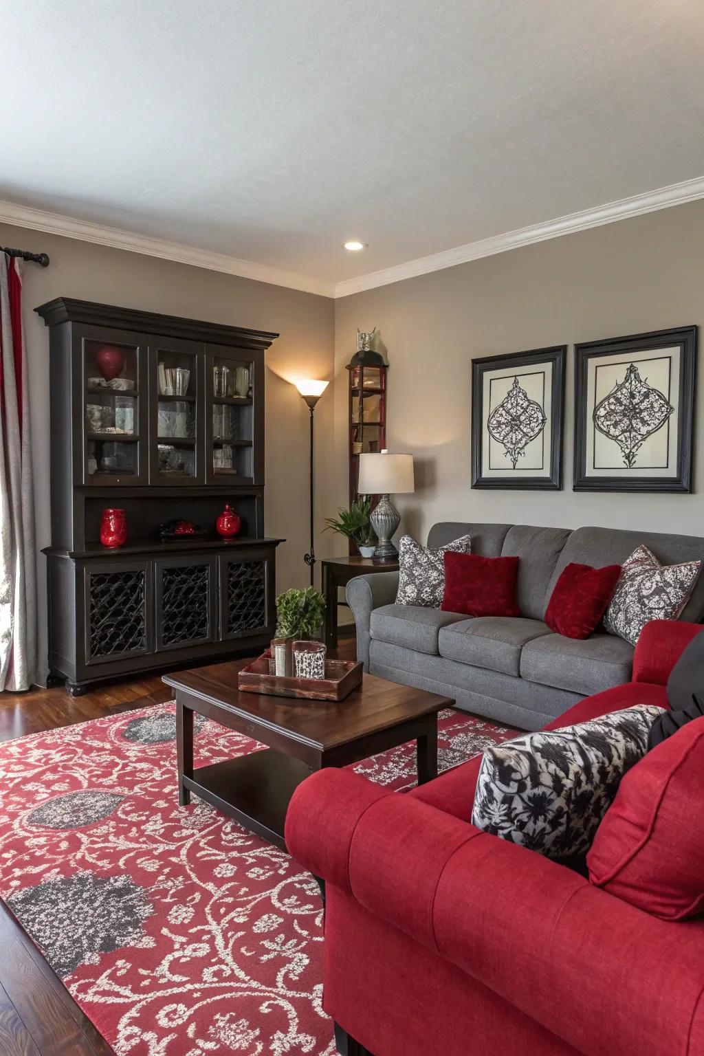 Neutrals balance and enhance bold colors.
