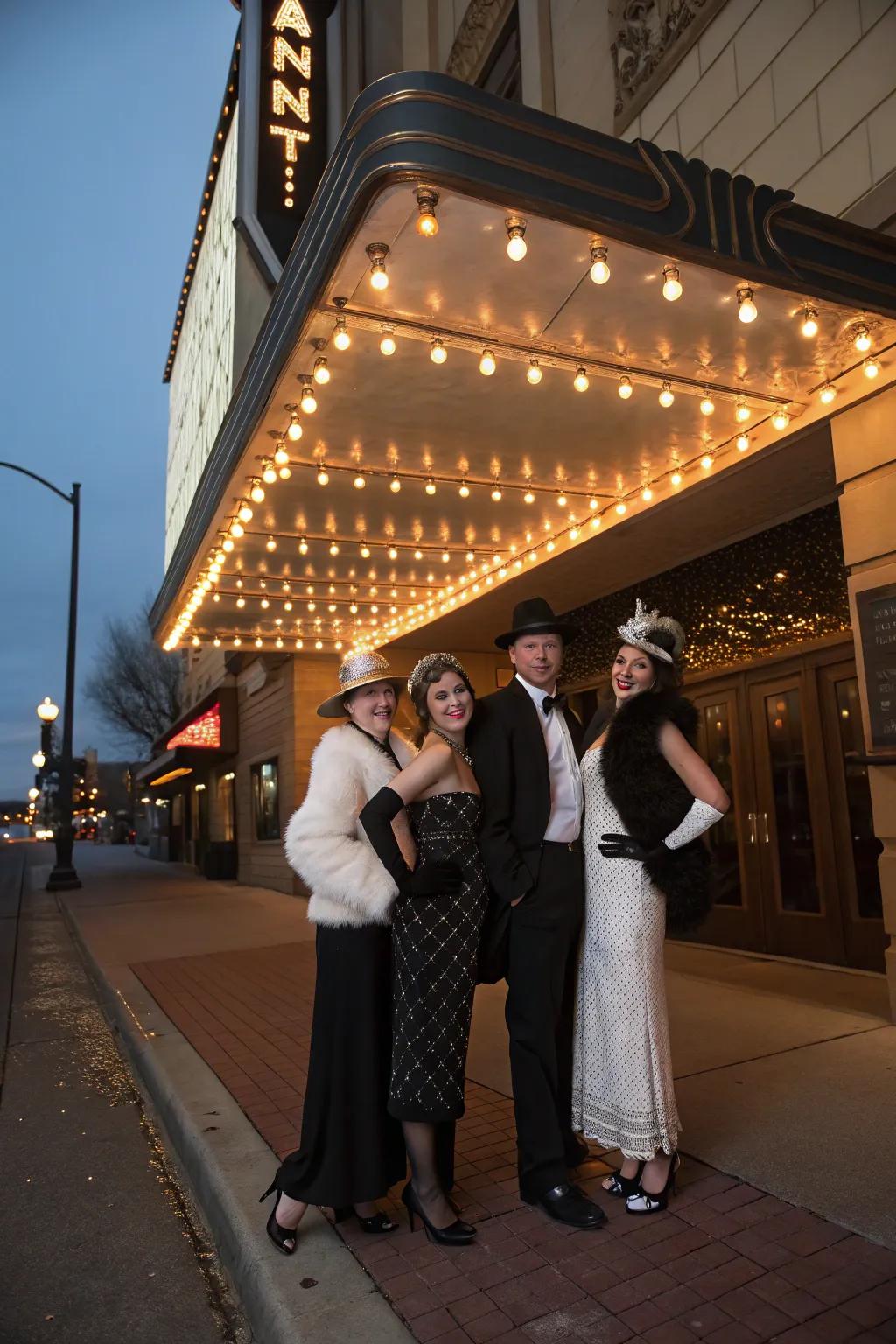 Venture back in time with a bygone movie star ensemble for a hint of Hollywood allure.
