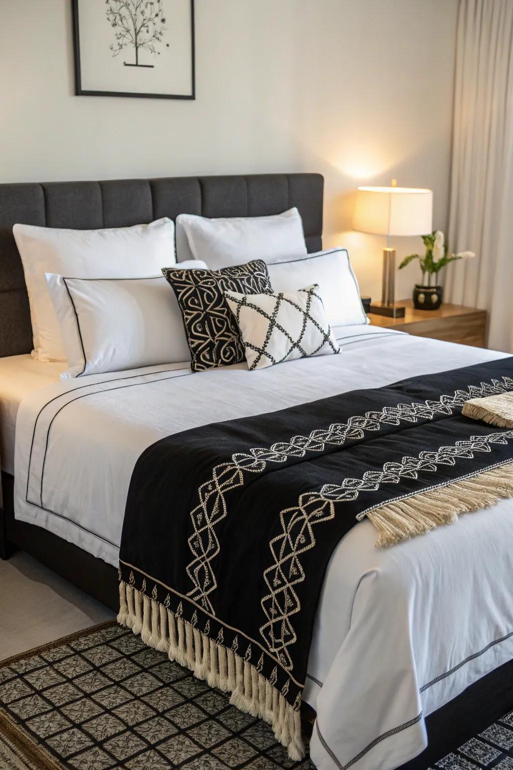 Accepting the classic style of black with white.