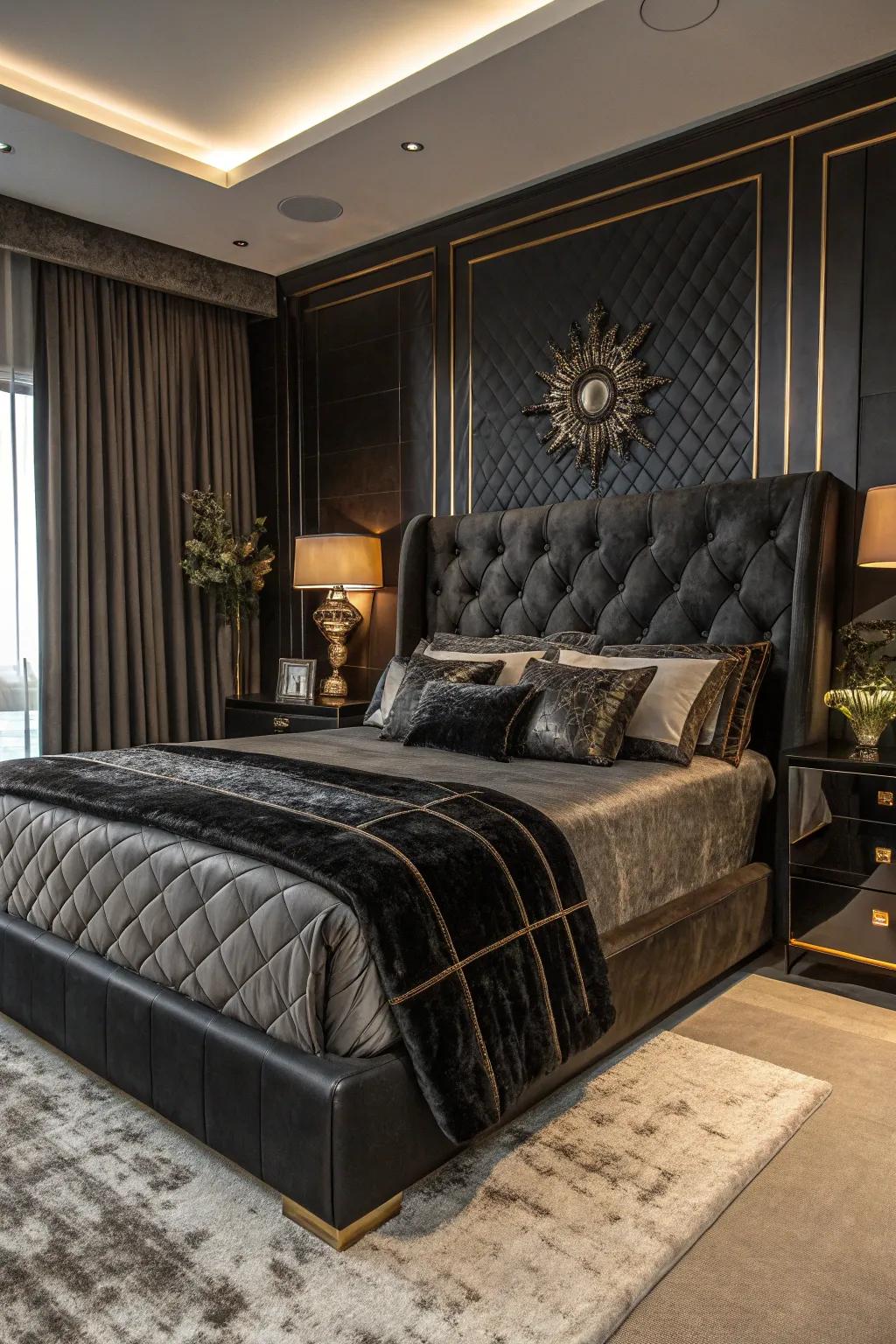Layering fabrics fashions a welcoming and inviting atmosphere.