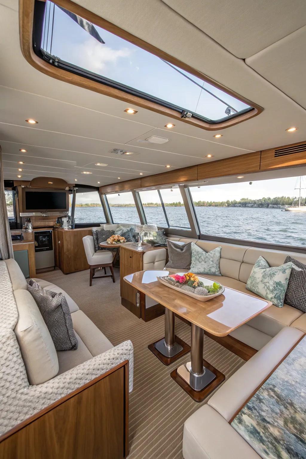 Versatile design elements that cater to both lounge and recreational requirements.