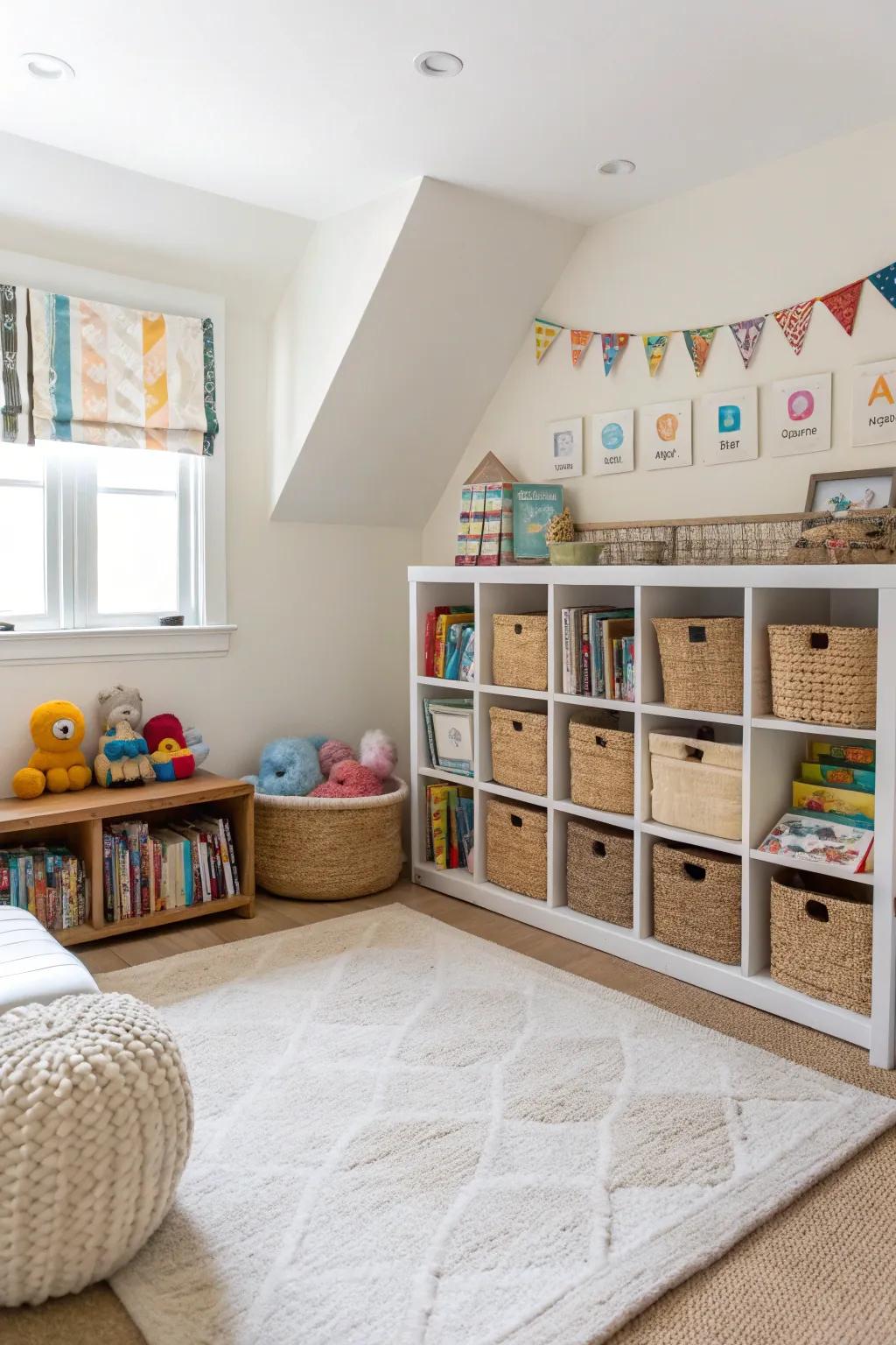 A special play space encourages inventive and orderly play.