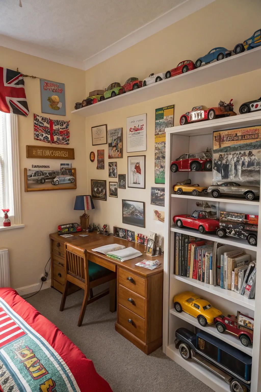 Personal touches render a boy's bedroom uniquely theirs.