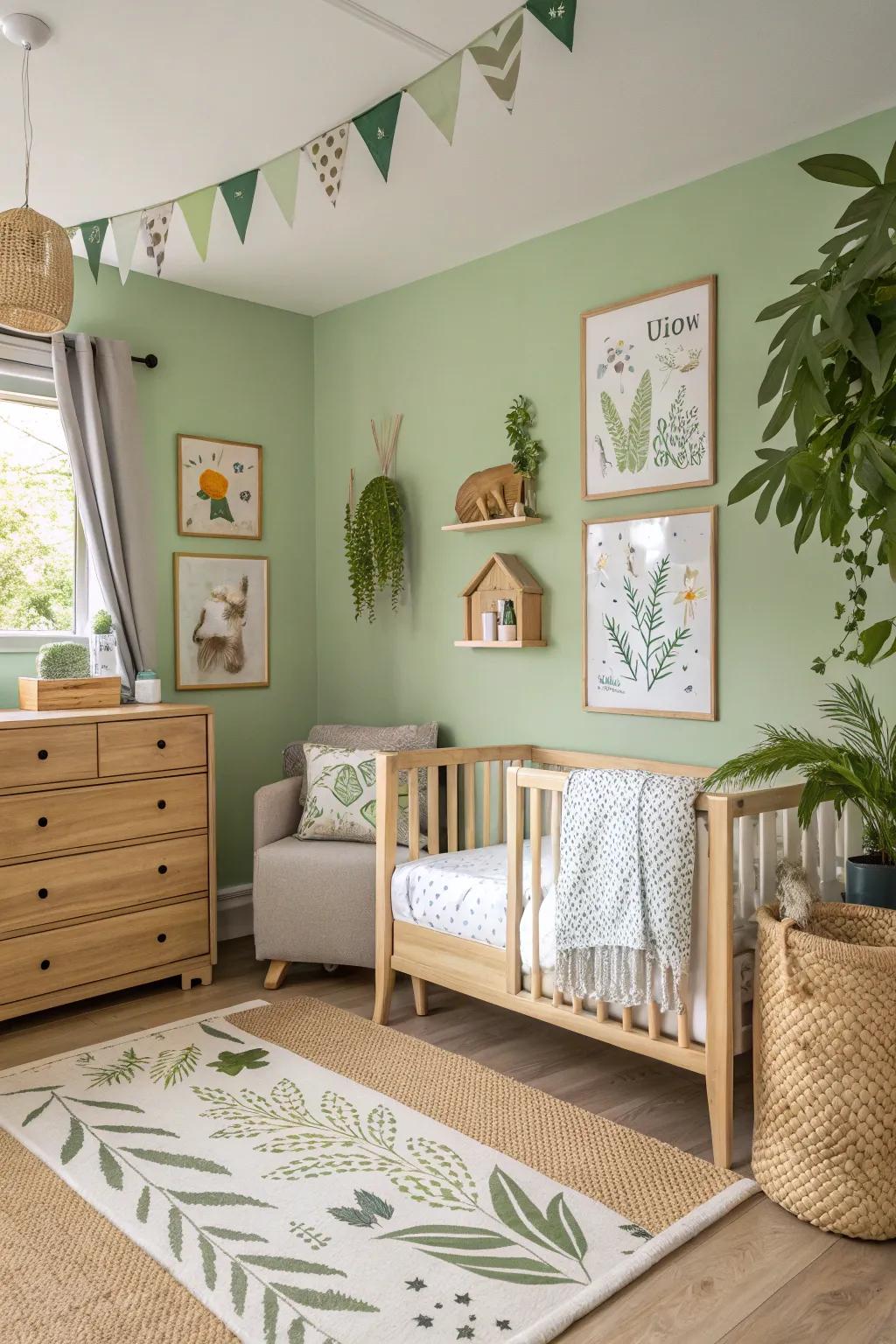 Pale green offers a refreshing and calming atmosphere.