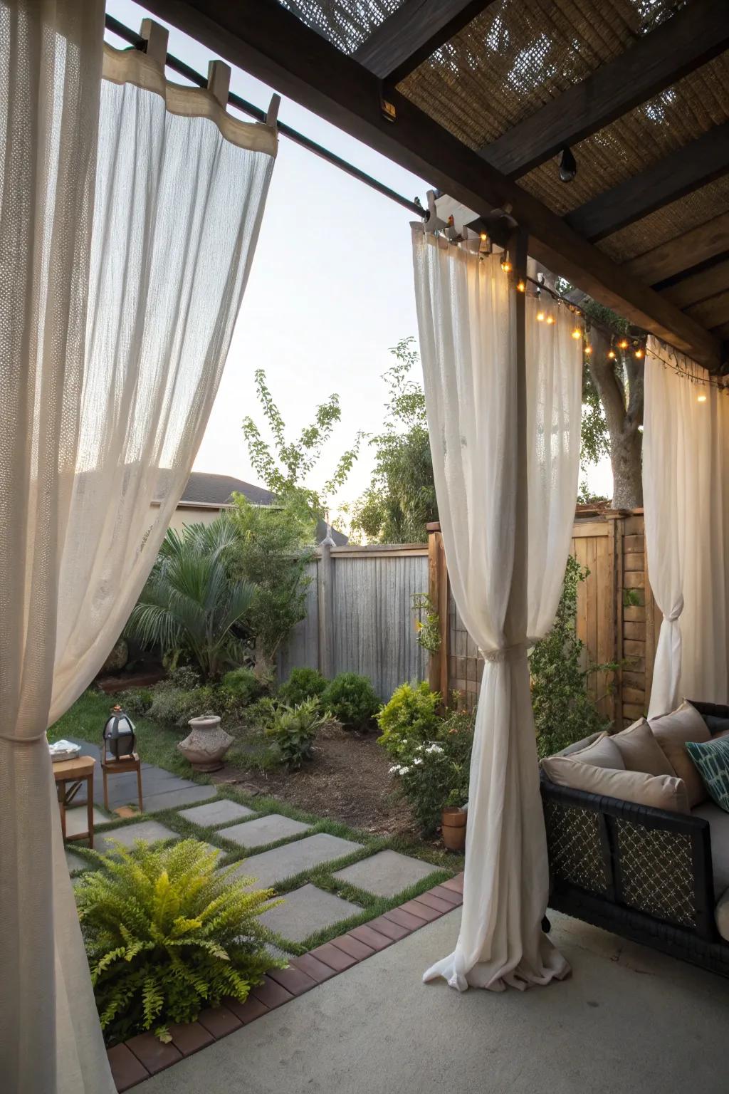 Drapes are a versatile and budget-friendly seclusion resolution.