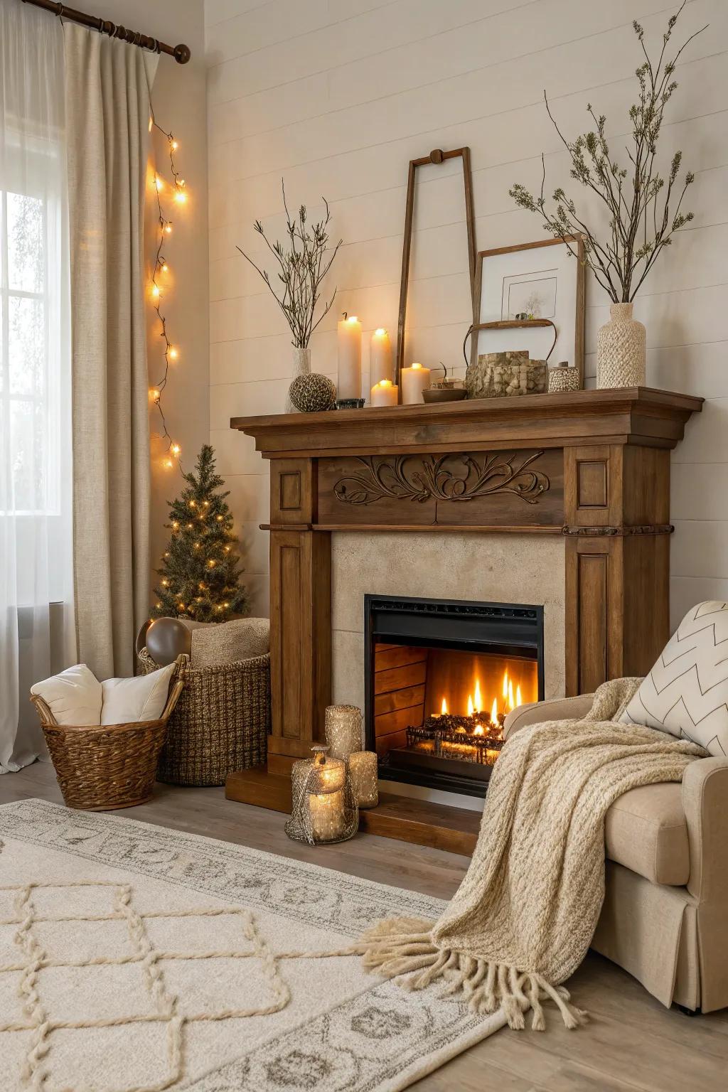 A neutral chromatic configuration imparts sophistication and serenity to the hearth's dominion.